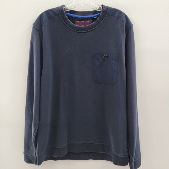 Ted Baker London Mens Pullover Sweater Size 5‎ XL Navy Blue Long Sleeve - Picture 1 of 6